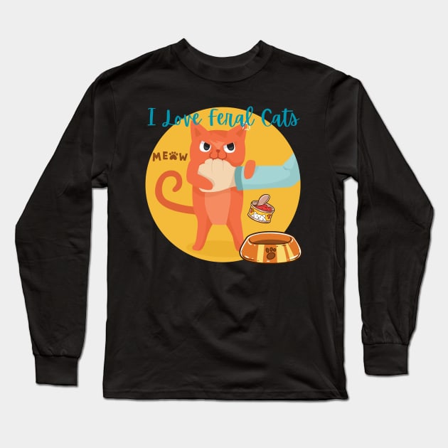 Princess Of Feral Cats Long Sleeve T-Shirt by ahlama87